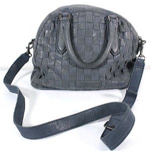 Liebeskind Berlin Teal Woven Leather Satchel